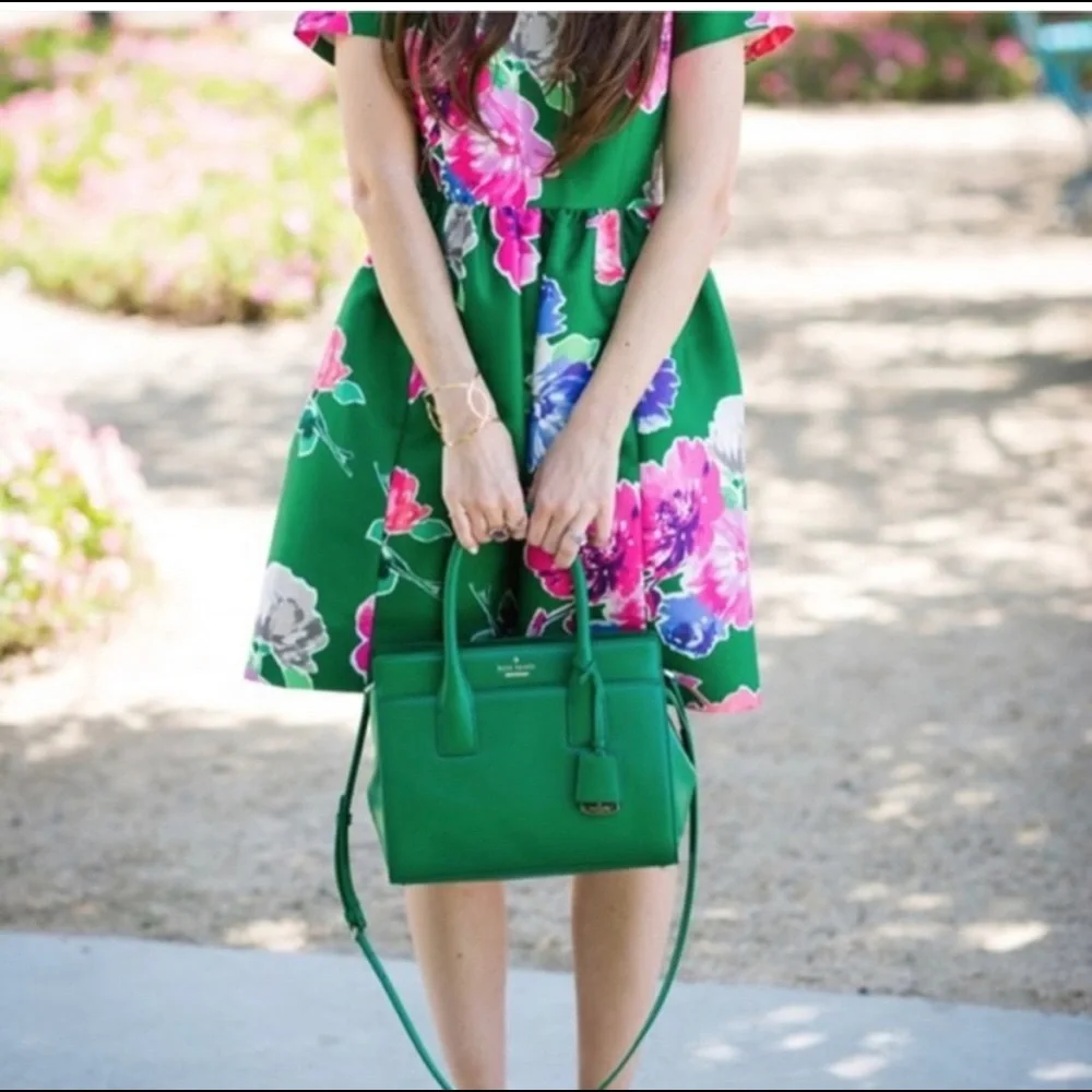 Kate Spade Green and Pink Floral Dress